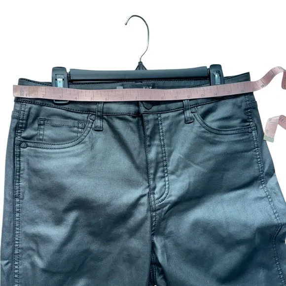 Kut from the Kloth Donna Coated High Waist Ankle Skinny Jeans Size 12 - Picture 7 of 9
